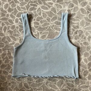 Baby blue Aeropostale cropped tank top